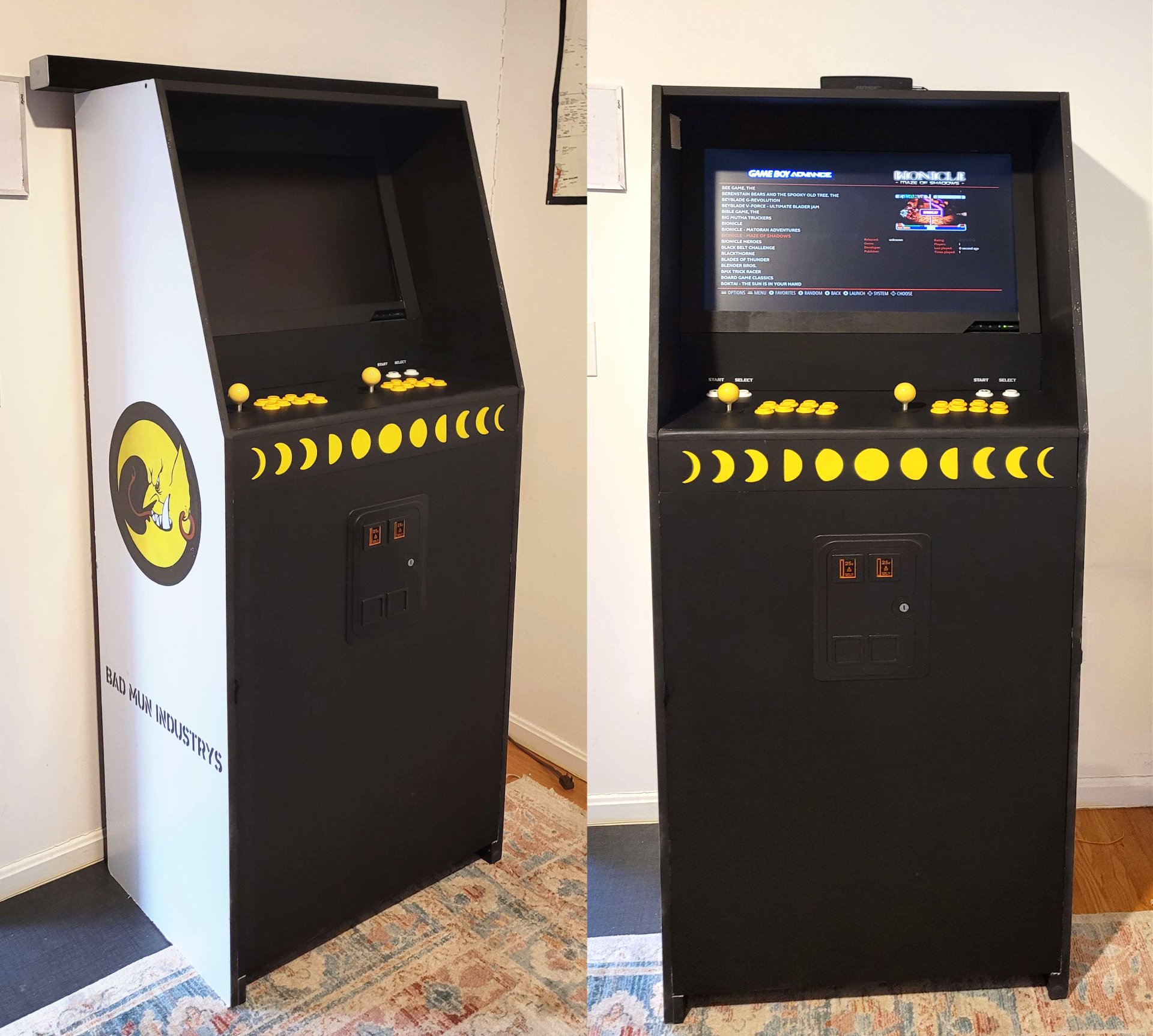 the finished arcade cabinet