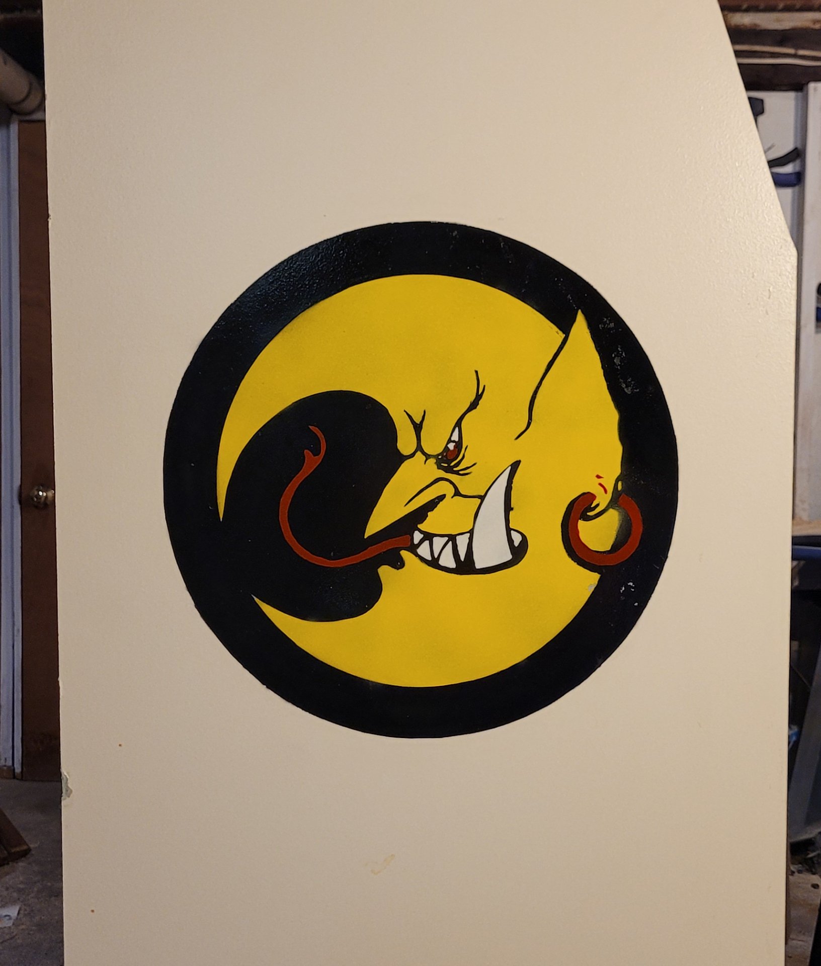 stencil cleaned up
