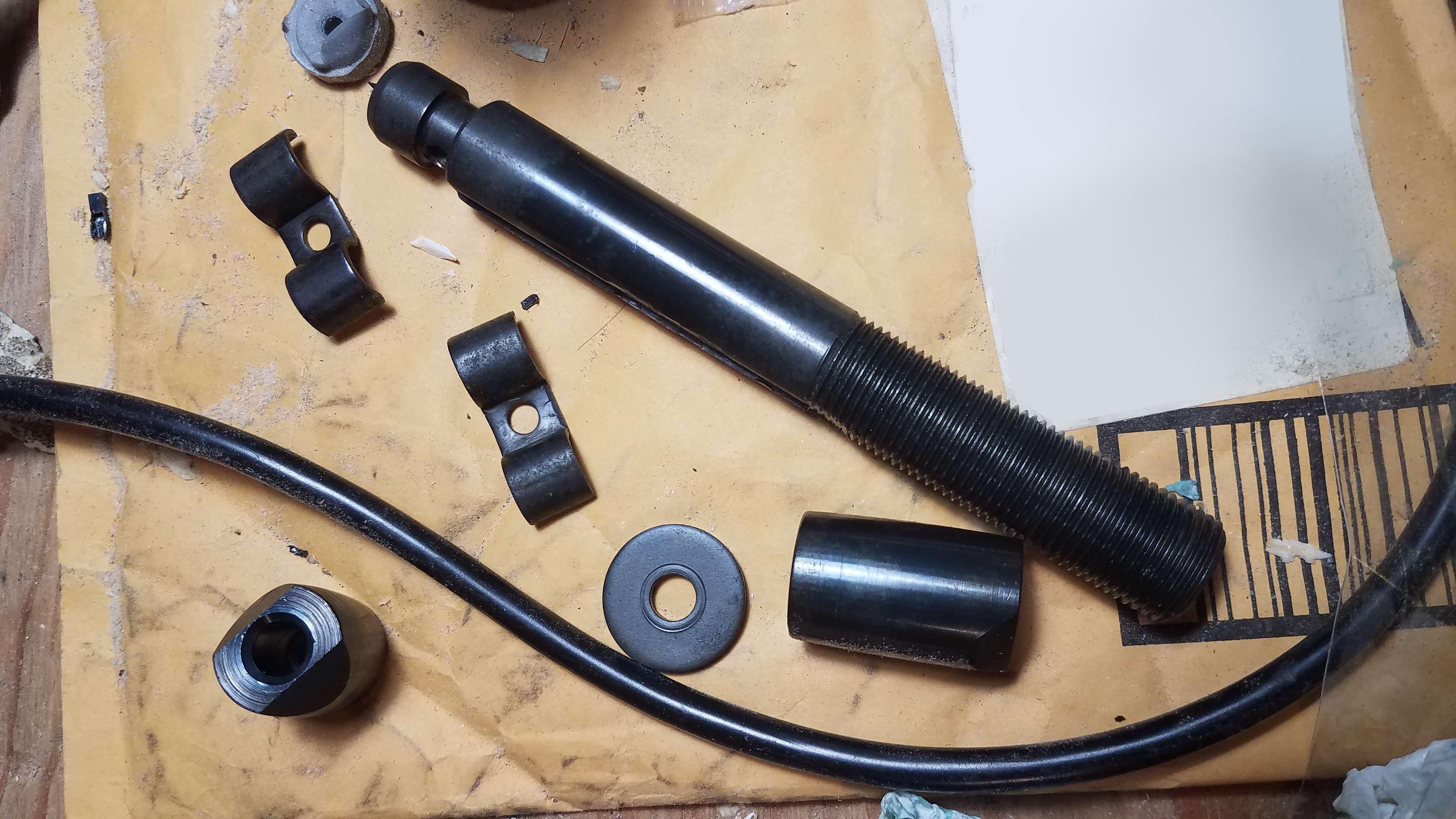 the parts with gun blue applied