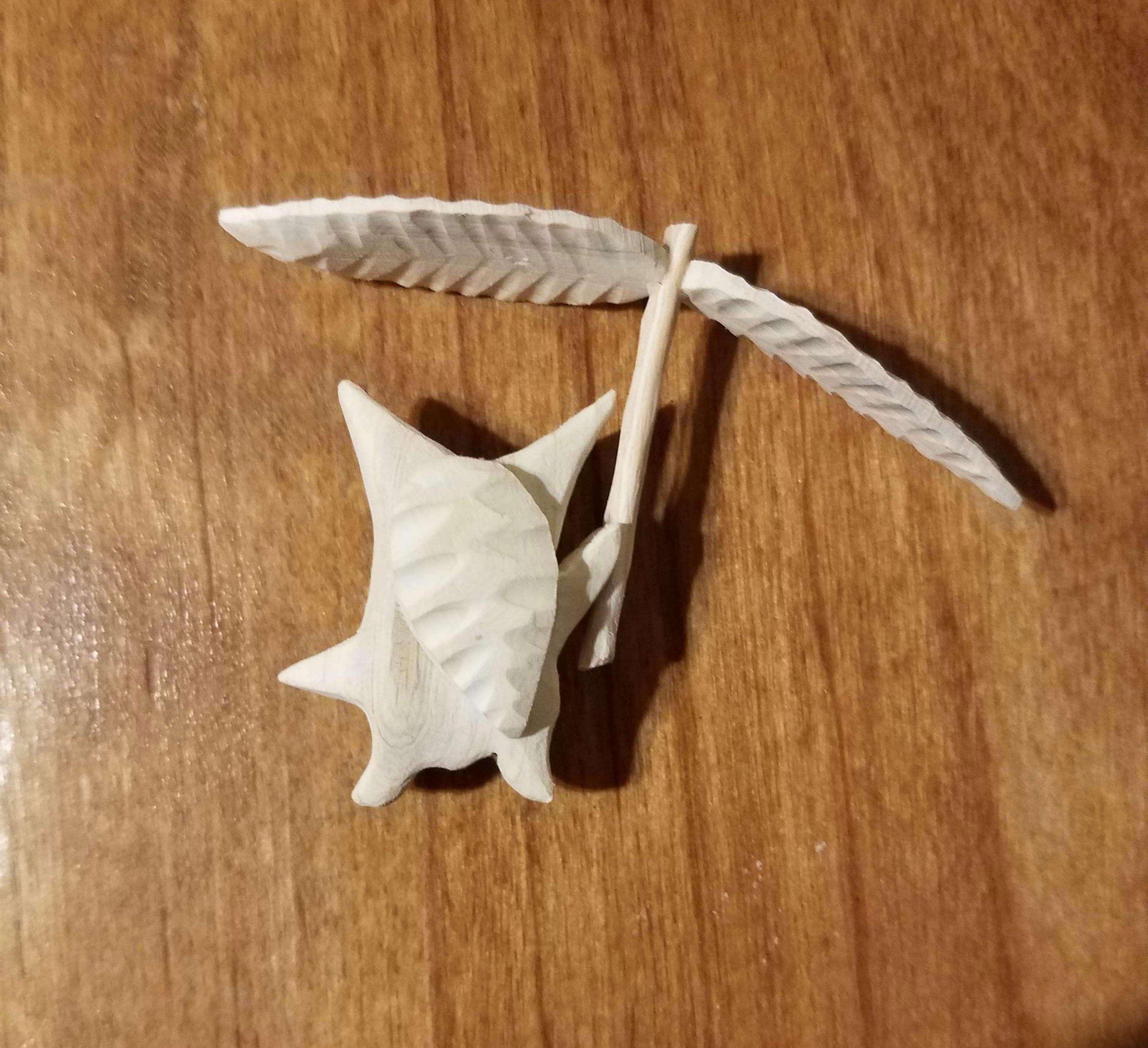 the unpainted korok with a propeller leaf