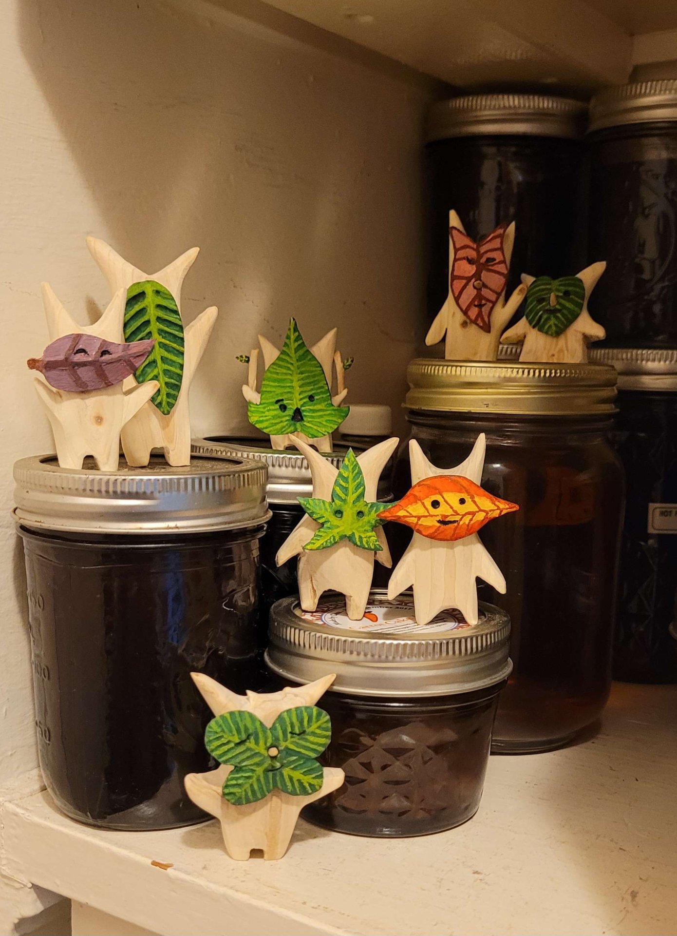 a bunch of them gathered for a party in the pantry