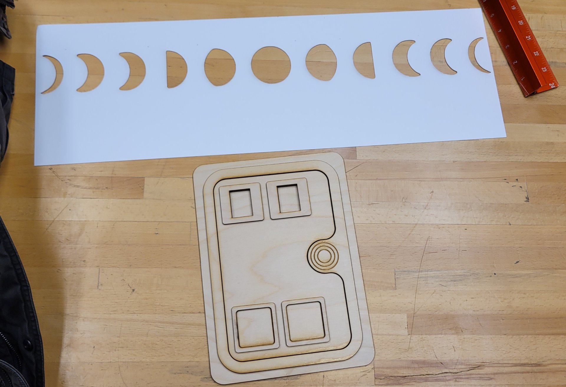 stencil and coin door