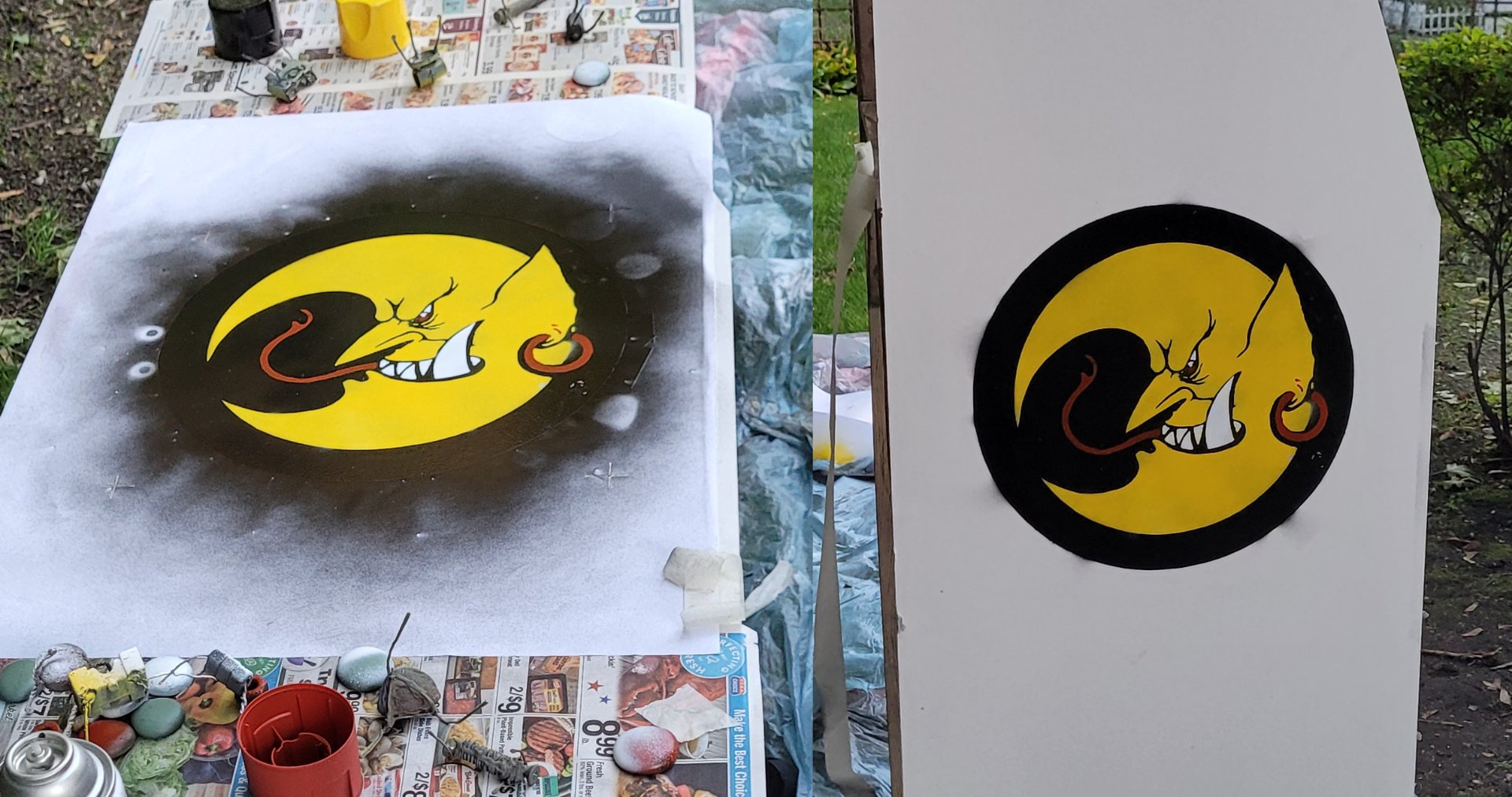 stencil when it was fresh